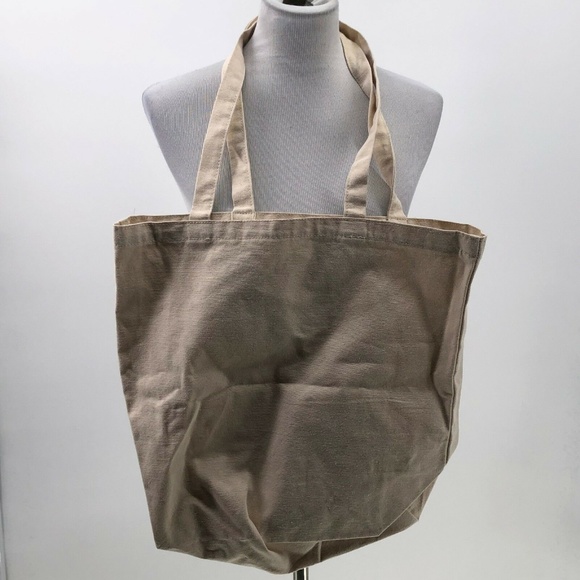 Tan Canvas Tote Bag - Picture 3 of 4
